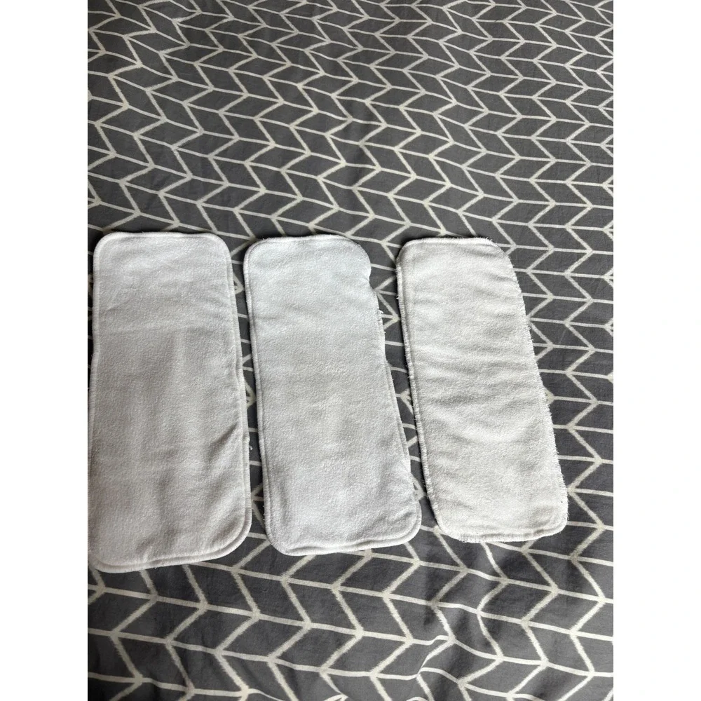 Sunbaby Pocket Cloth Diaper Set 3 Covers 3 Inserts Hearts Rainbow Sun Moon